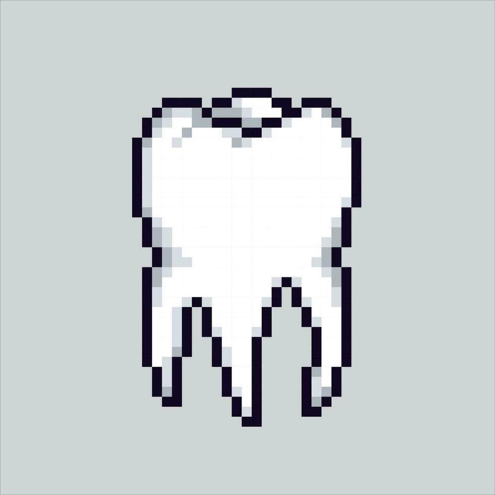 Pixel art illustration Tooth. Pixelated Tooth. Medical Tooth Health pixelated for the pixel art game and icon for website and video game. old school retro. vector