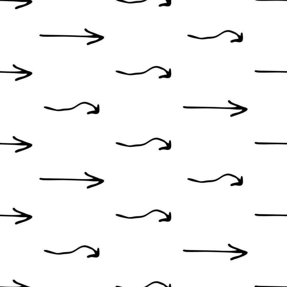 Seamless pattern with doodle arrows vector