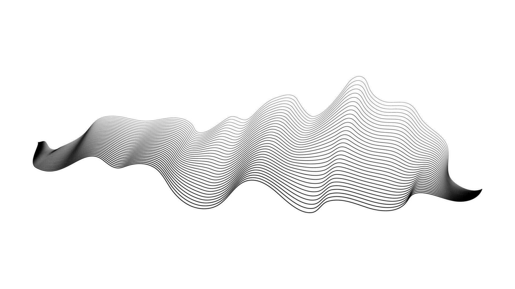 Abstract backdrop with wave gradient lines vector