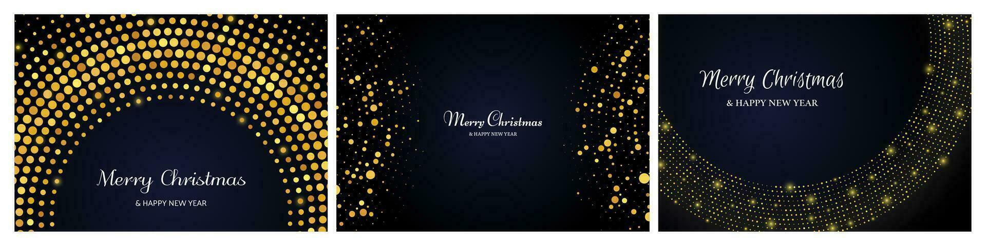 Merry Christmas backgrounds with gold glitter pattern vector