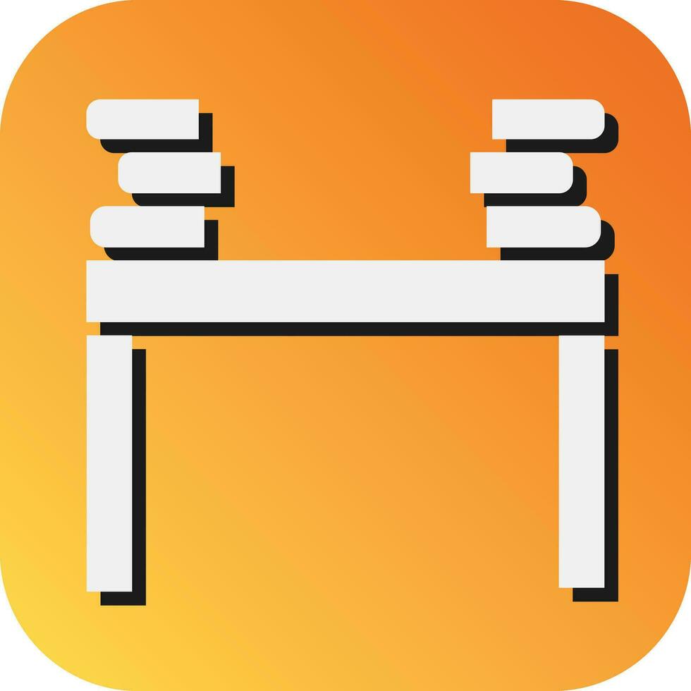 Book Stack Vector Glyph Gradient Background Icon For Personal And Commercial Use.