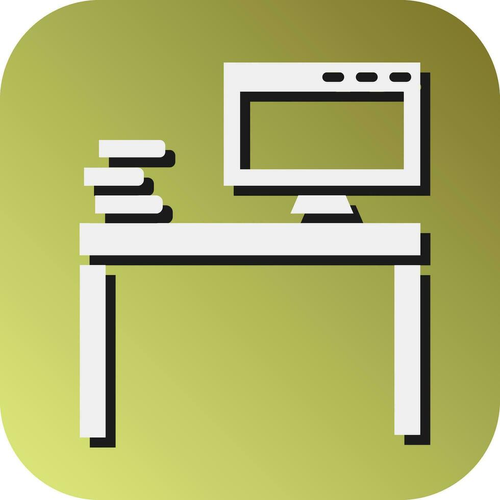 Work Space Vector Glyph Gradient Background Icon For Personal And Commercial Use.