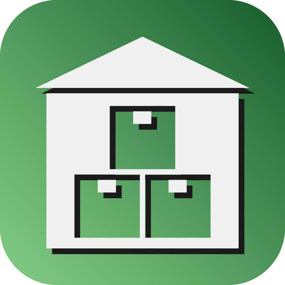 Warehouse Vector Glyph Gradient Background Icon For Personal And Commercial Use.