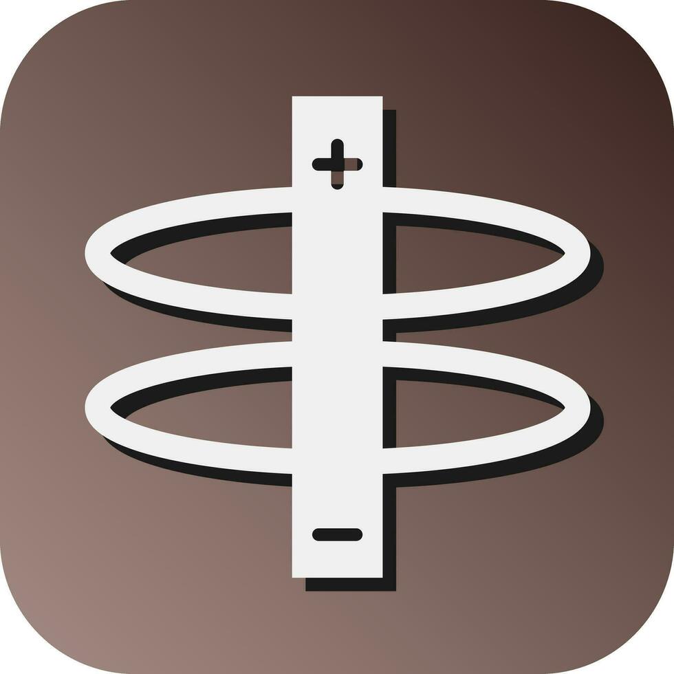 Electromagnetic Vector Glyph Gradient Background Icon For Personal And Commercial Use.