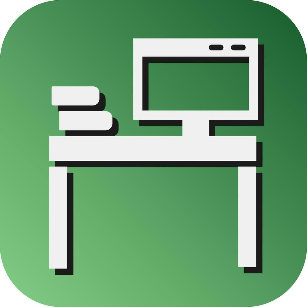 Work Space Vector Glyph Gradient Background Icon For Personal And Commercial Use.