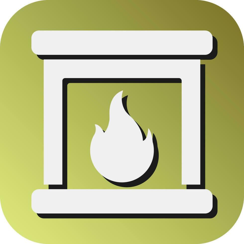 Fire place Vector Glyph Gradient Background Icon For Personal And Commercial Use.