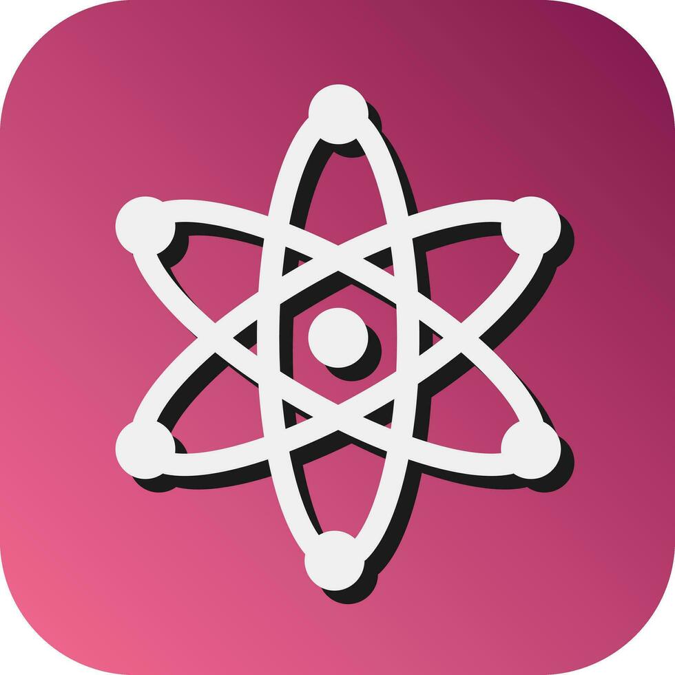 Atom Vector Glyph Gradient Background Icon For Personal And Commercial Use.