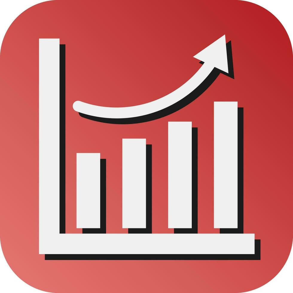 Bar Graph Vector Glyph Gradient Background Icon For Personal And Commercial Use.