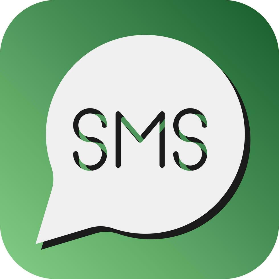 Sms Vector Glyph Gradient Background Icon For Personal And Commercial Use.
