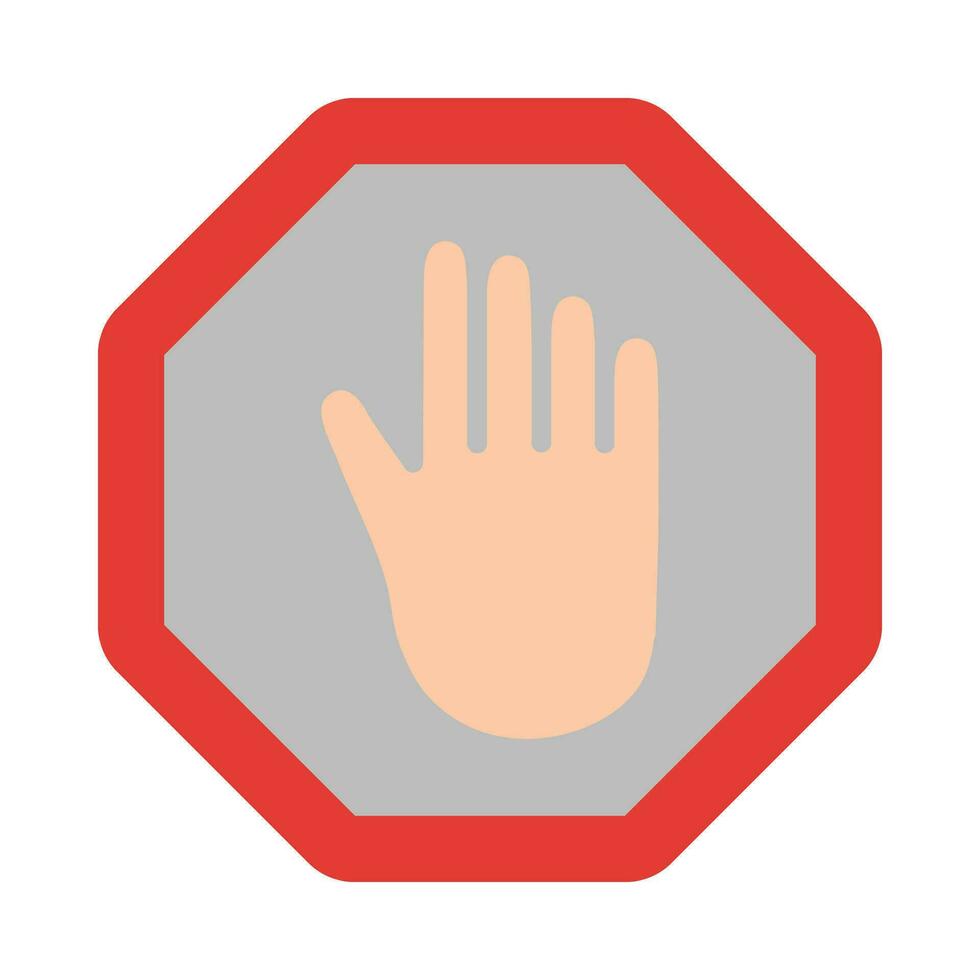 Stop Vector Flat Icon For Personal And Commercial Use.