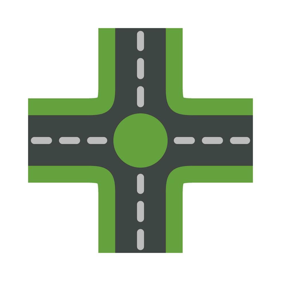 Crossroad Vector Flat Icon For Personal And Commercial Use.