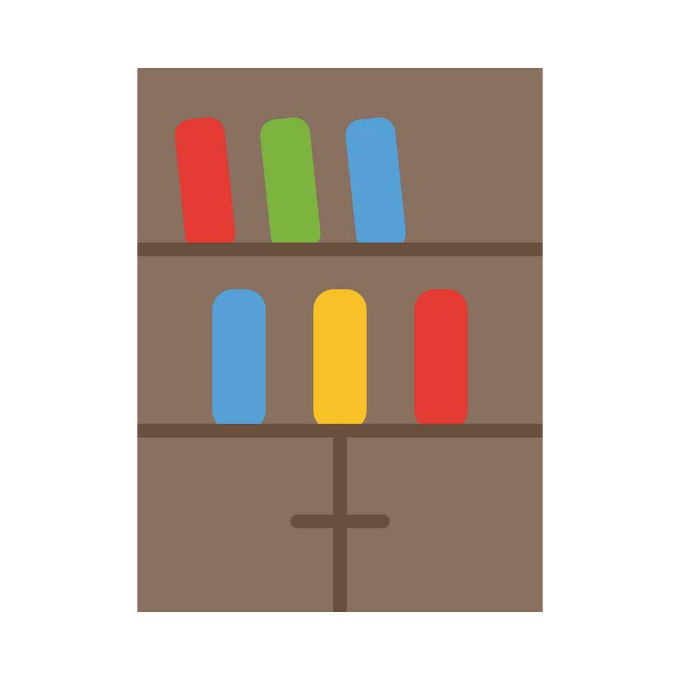 Book Shelf Vector Flat Icon For Personal And Commercial Use.