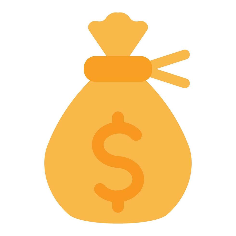 Money Bag Vector Flat Icon For Personal And Commercial Use.