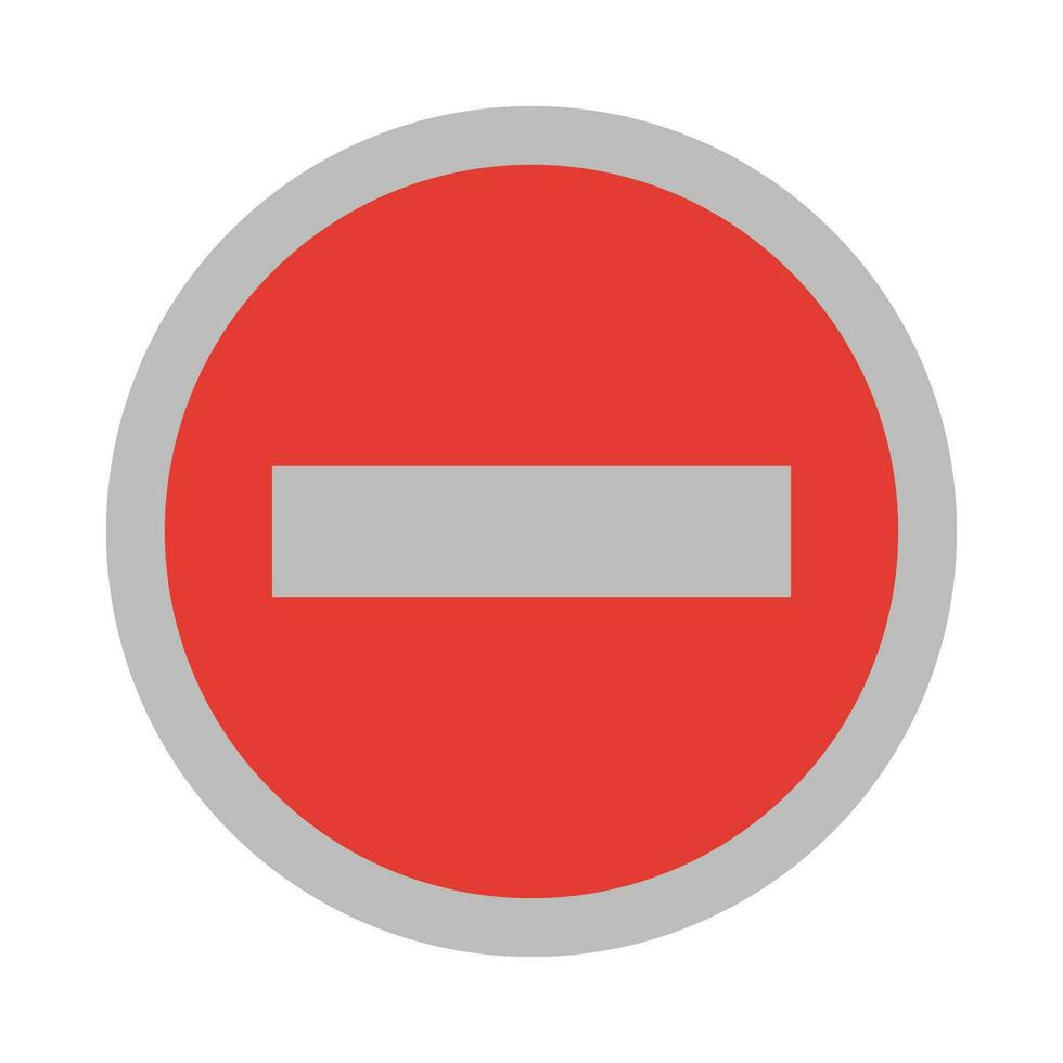 No Entry Vector Flat Icon For Personal And Commercial Use.