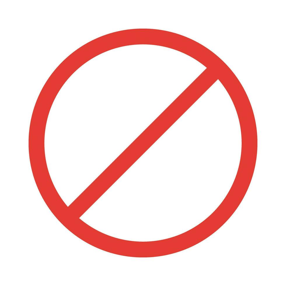Forbidden Sign Vector Flat Icon For Personal And Commercial Use.