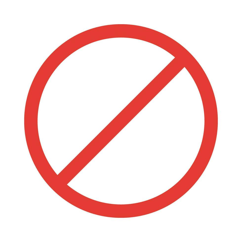 Forbidden Sign Vector Flat Icon For Personal And Commercial Use.