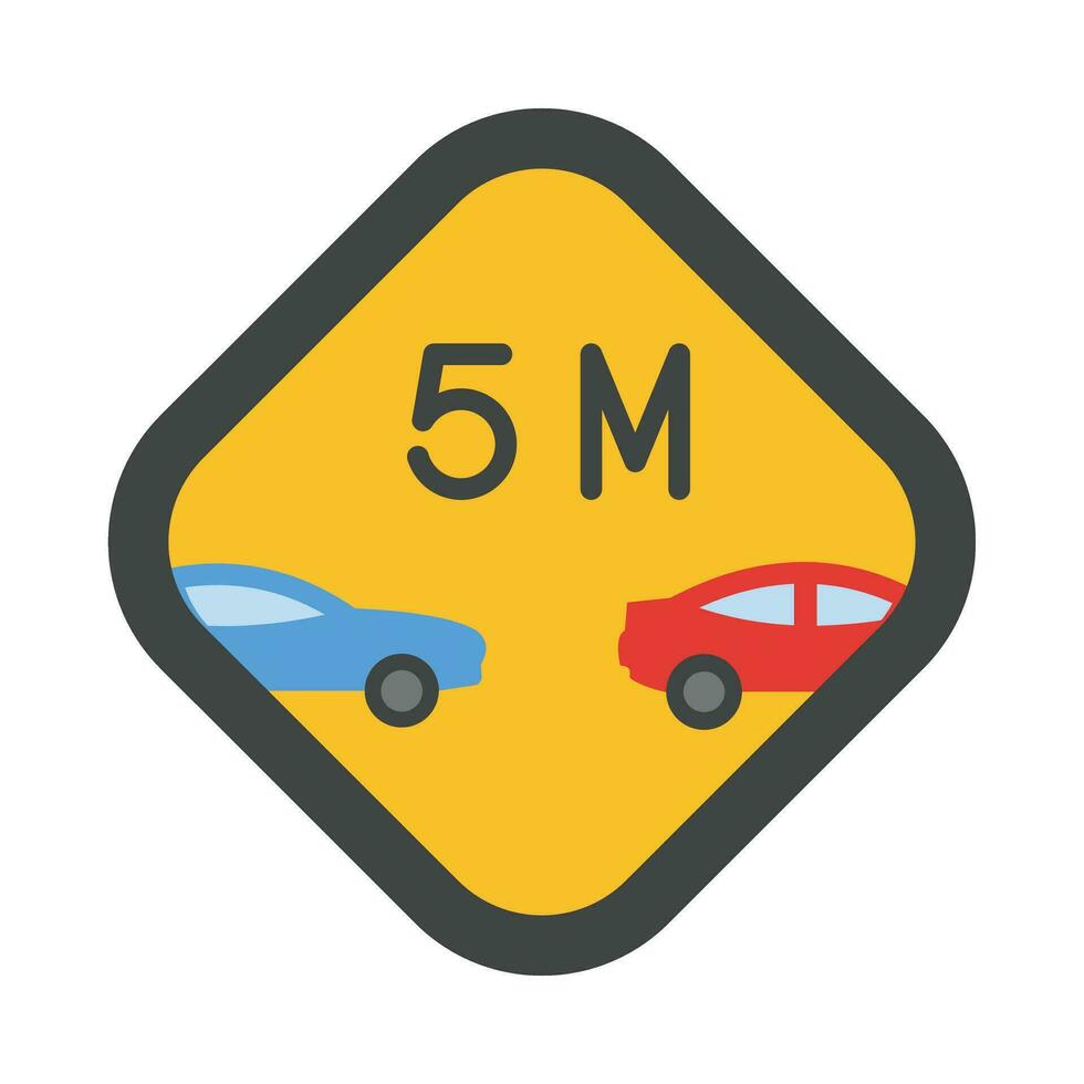 Distance Vector Flat Icon For Personal And Commercial Use.