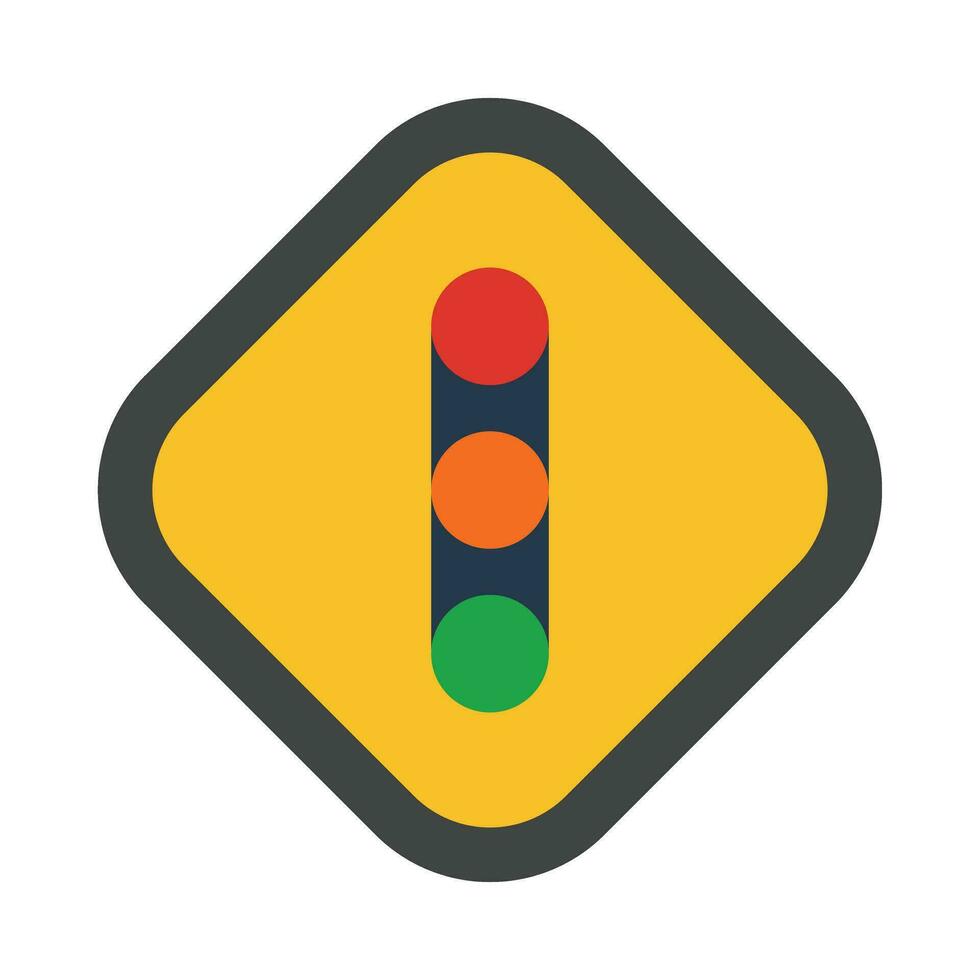 Traffic Lights Vector Flat Icon For Personal And Commercial Use.