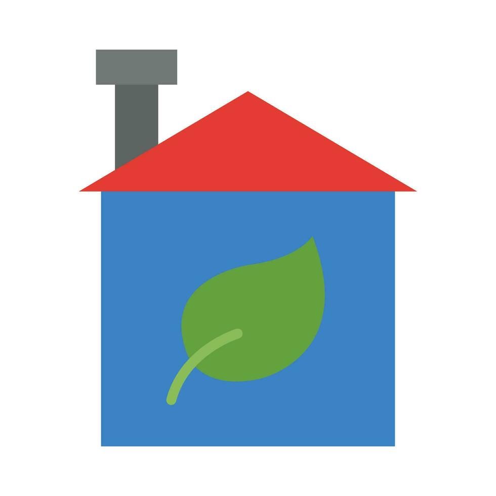 Eco Home Vector Flat Icon For Personal And Commercial Use.
