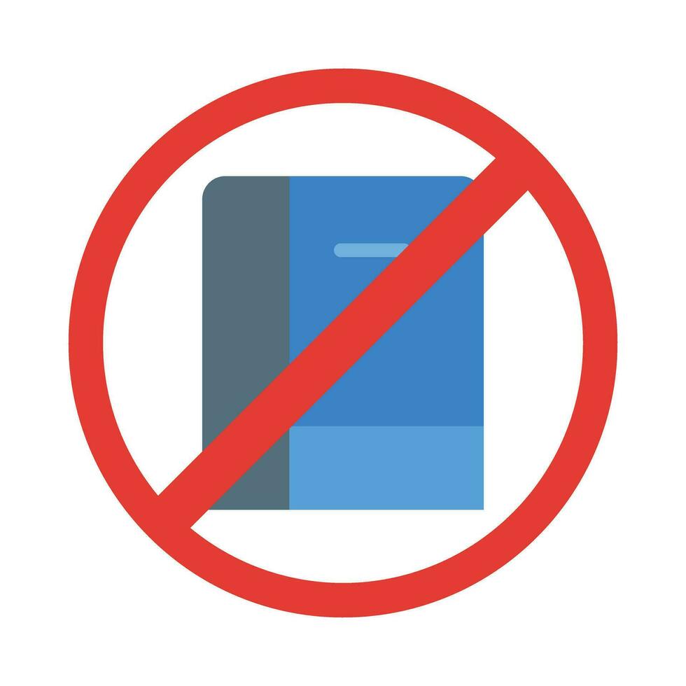 No Education Vector Flat Icon For Personal And Commercial Use.