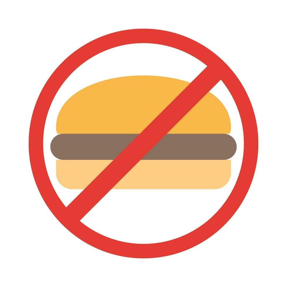 No Food Vector Flat Icon For Personal And Commercial Use.