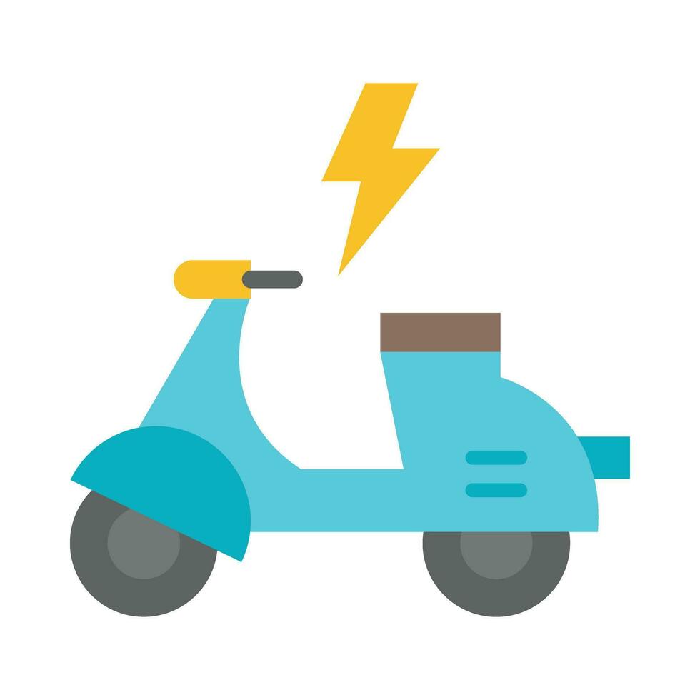 Electric Scooter Vector Flat Icon For Personal And Commercial Use.
