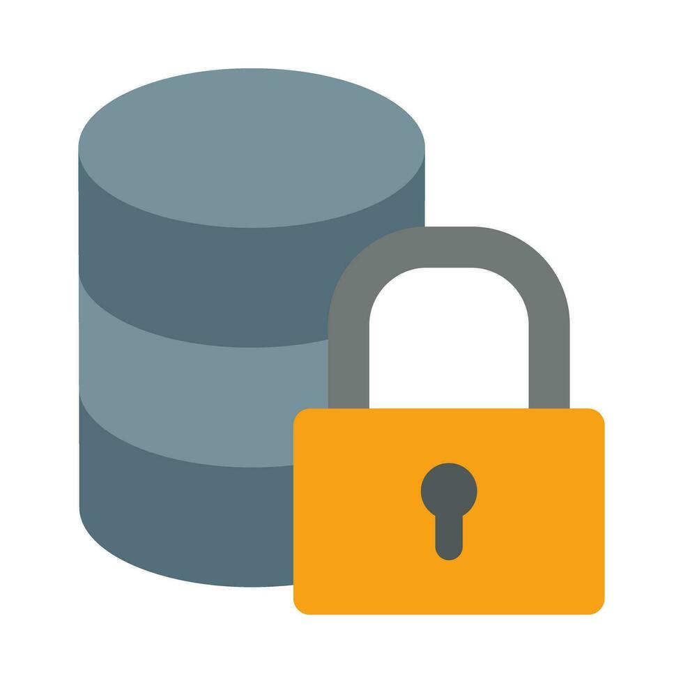 Secure Data Vector Flat Icon For Personal And Commercial Use.