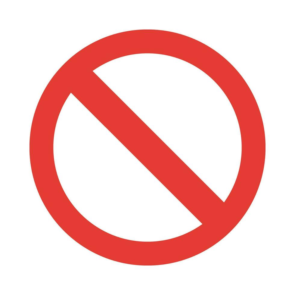 prohibido firmar vector plano icono para personal y comercial usar.