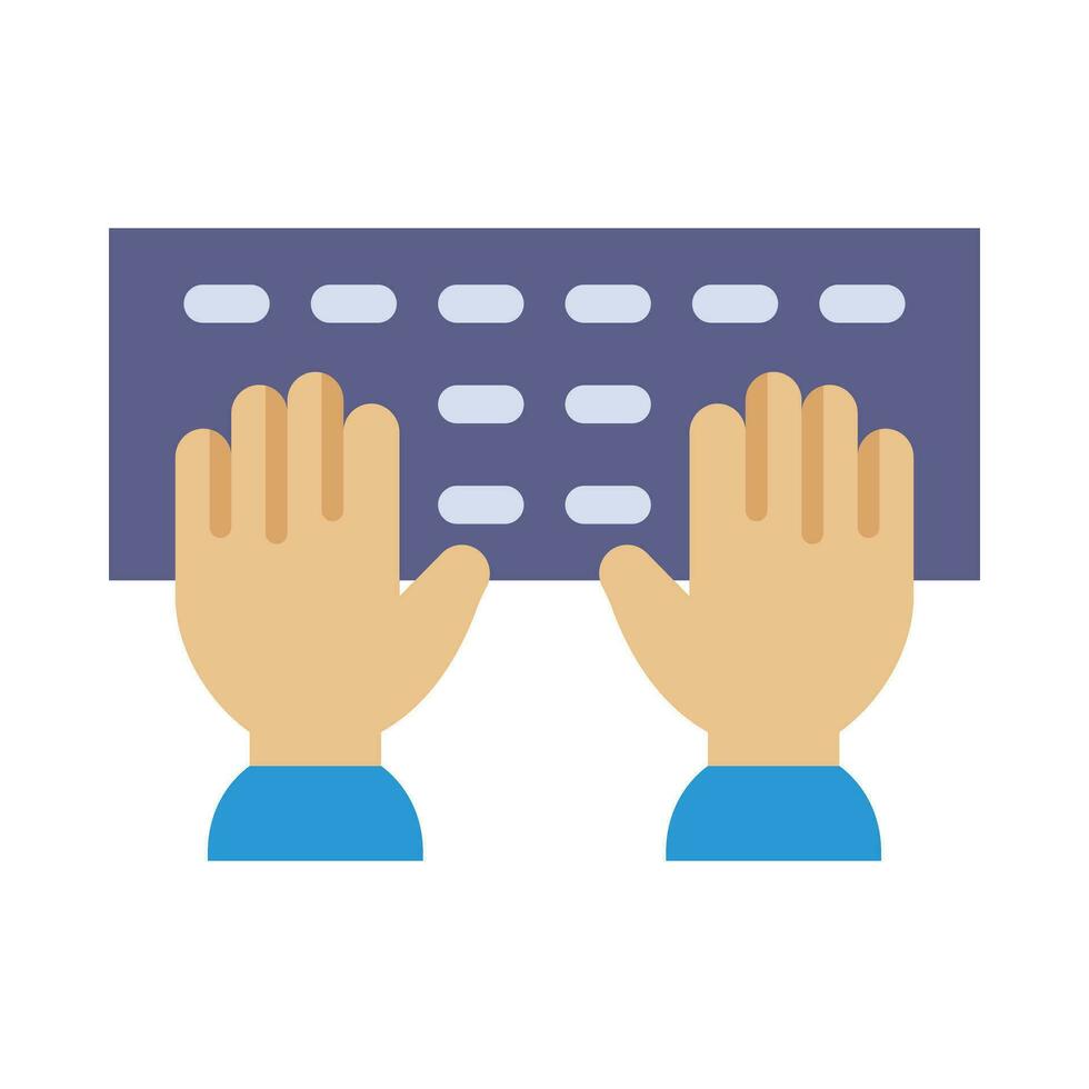 Typing Vector Flat Icon For Personal And Commercial Use.