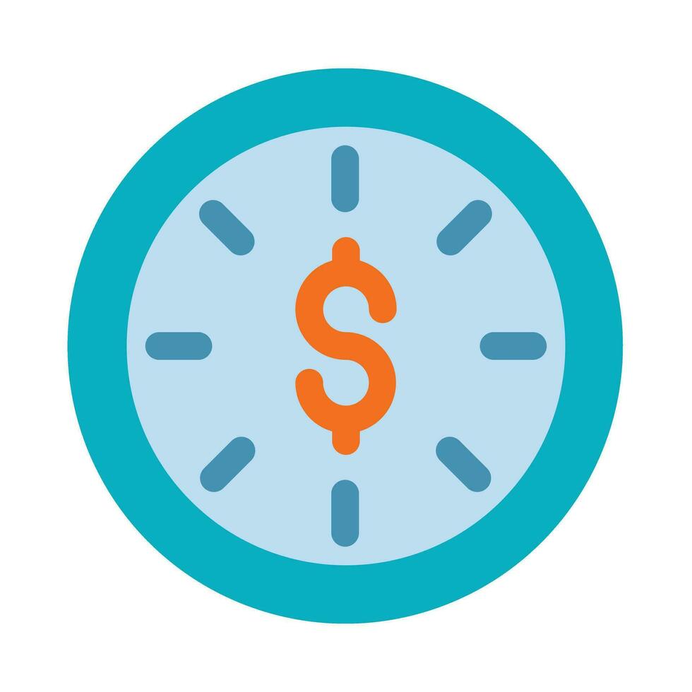 Time Is Money Vector Flat Icon For Personal And Commercial Use.