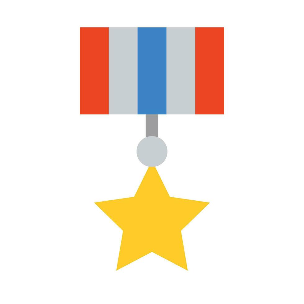 Star Medal Vector Flat Icon For Personal And Commercial Use.