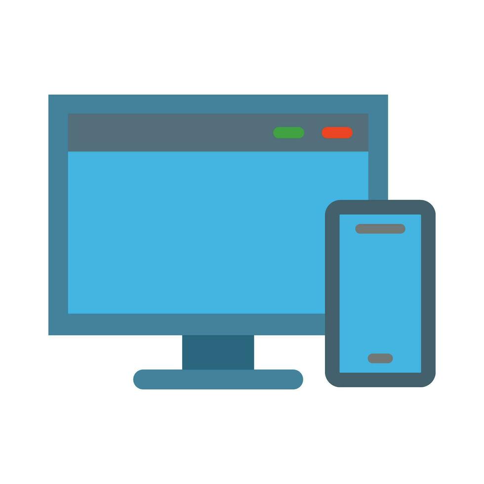 Responsive Design Vector Flat Icon For Personal And Commercial Use.