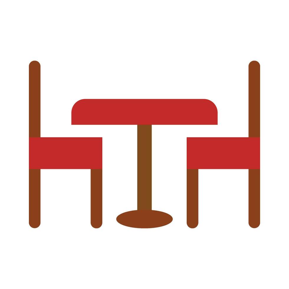 Dining Table Vector Flat Icon For Personal And Commercial Use.