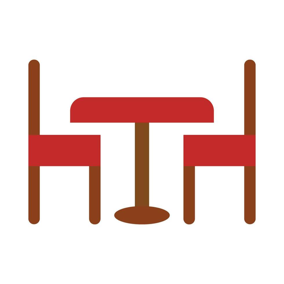 Dining Table Vector Flat Icon For Personal And Commercial Use.