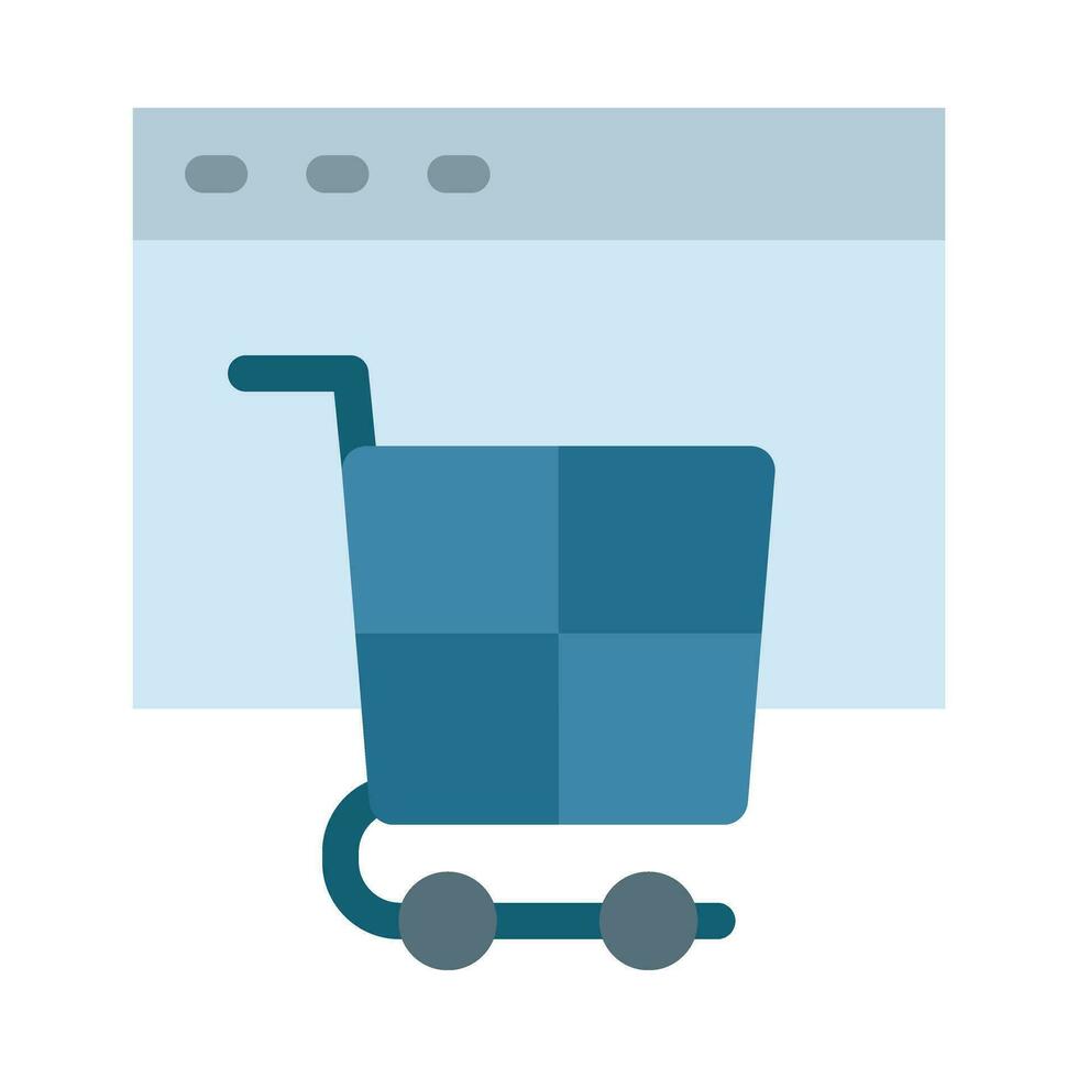 Online Shopping Vector Flat Icon For Personal And Commercial Use.