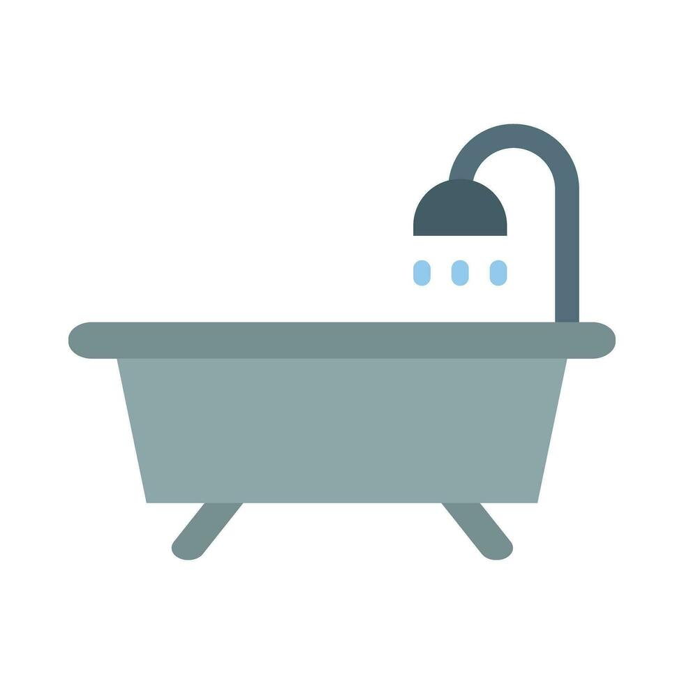 Bath Tub Vector Flat Icon For Personal And Commercial Use.