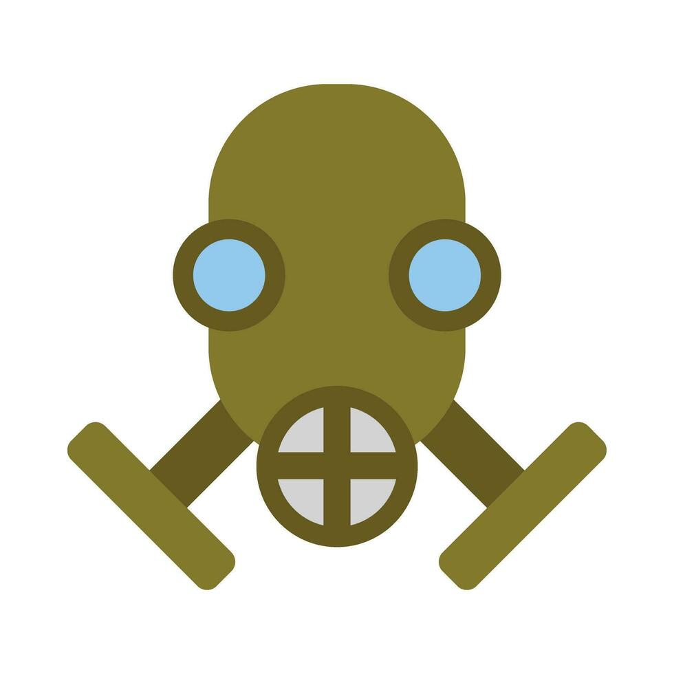 Gas Mask Vector Flat Icon For Personal And Commercial Use.