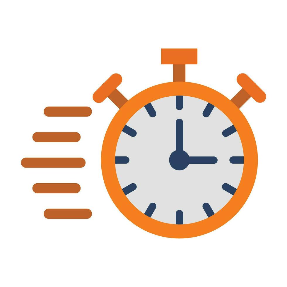 Fast Time Vector Flat Icon For Personal And Commercial Use.