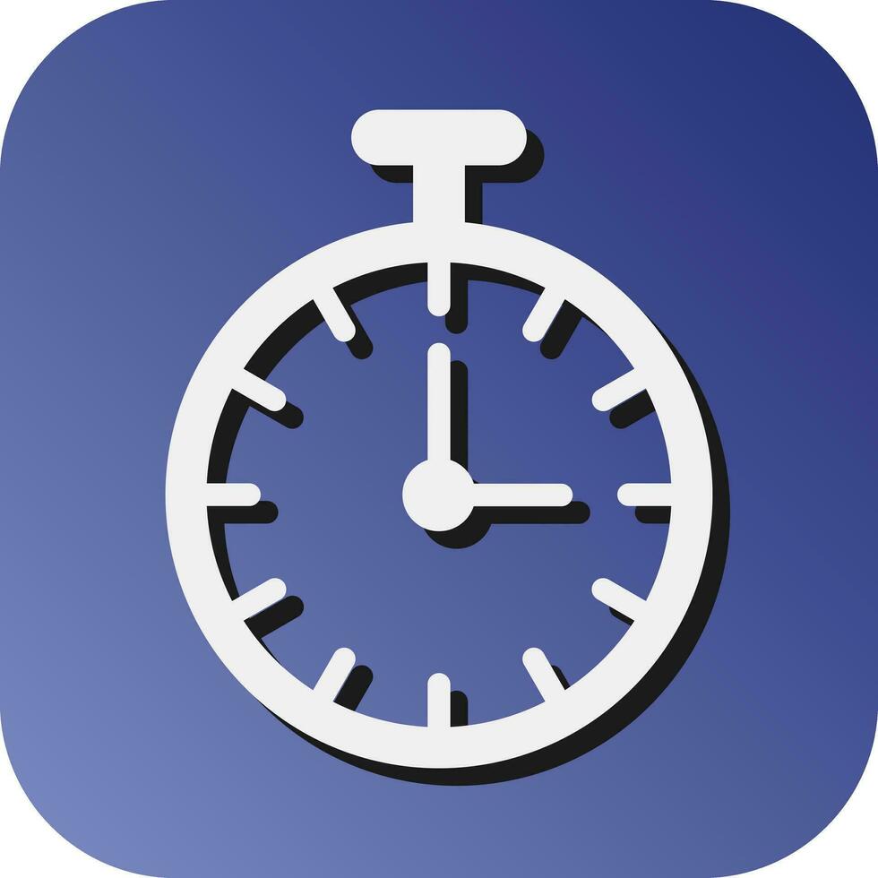 Pocket Watch Vector Glyph Gradient Background Icon For Personal And Commercial Use.