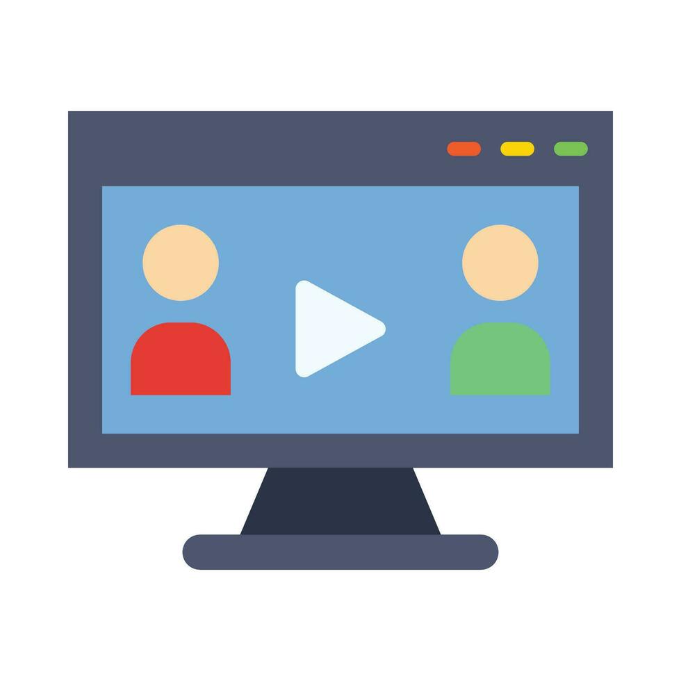 Webinar Vector Flat Icon For Personal And Commercial Use.