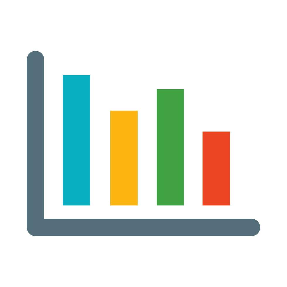 Bar Chart Vector Flat Icon For Personal And Commercial Use.