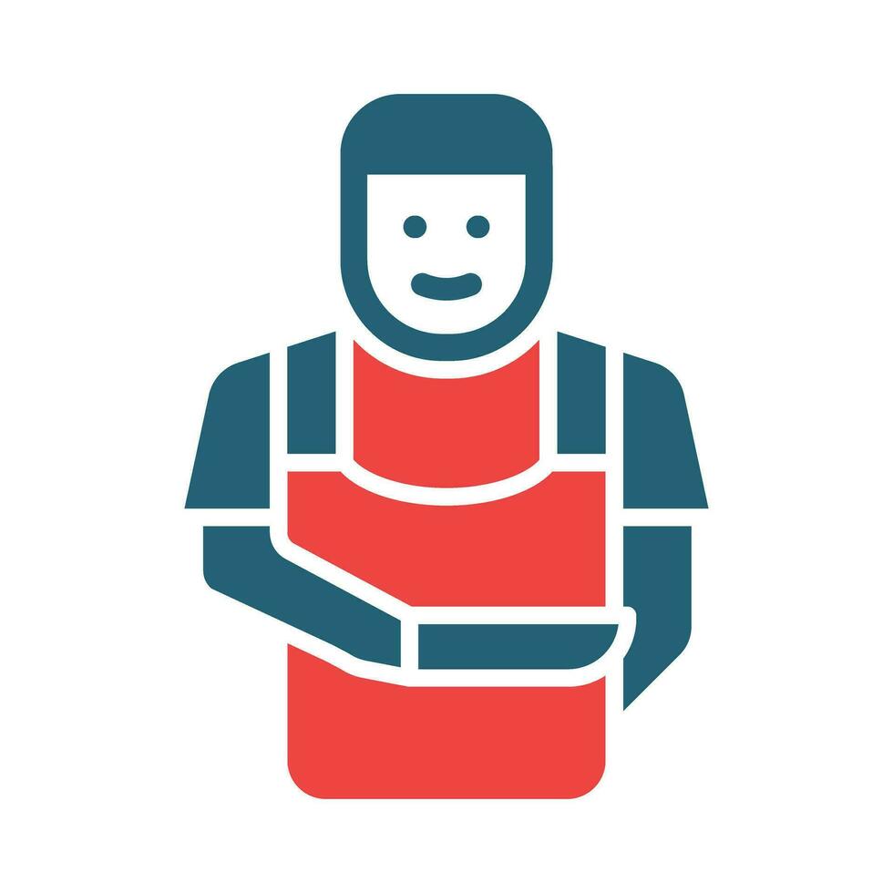 Butcher Vector Glyph Two Color Icons For Personal And Commercial Use.