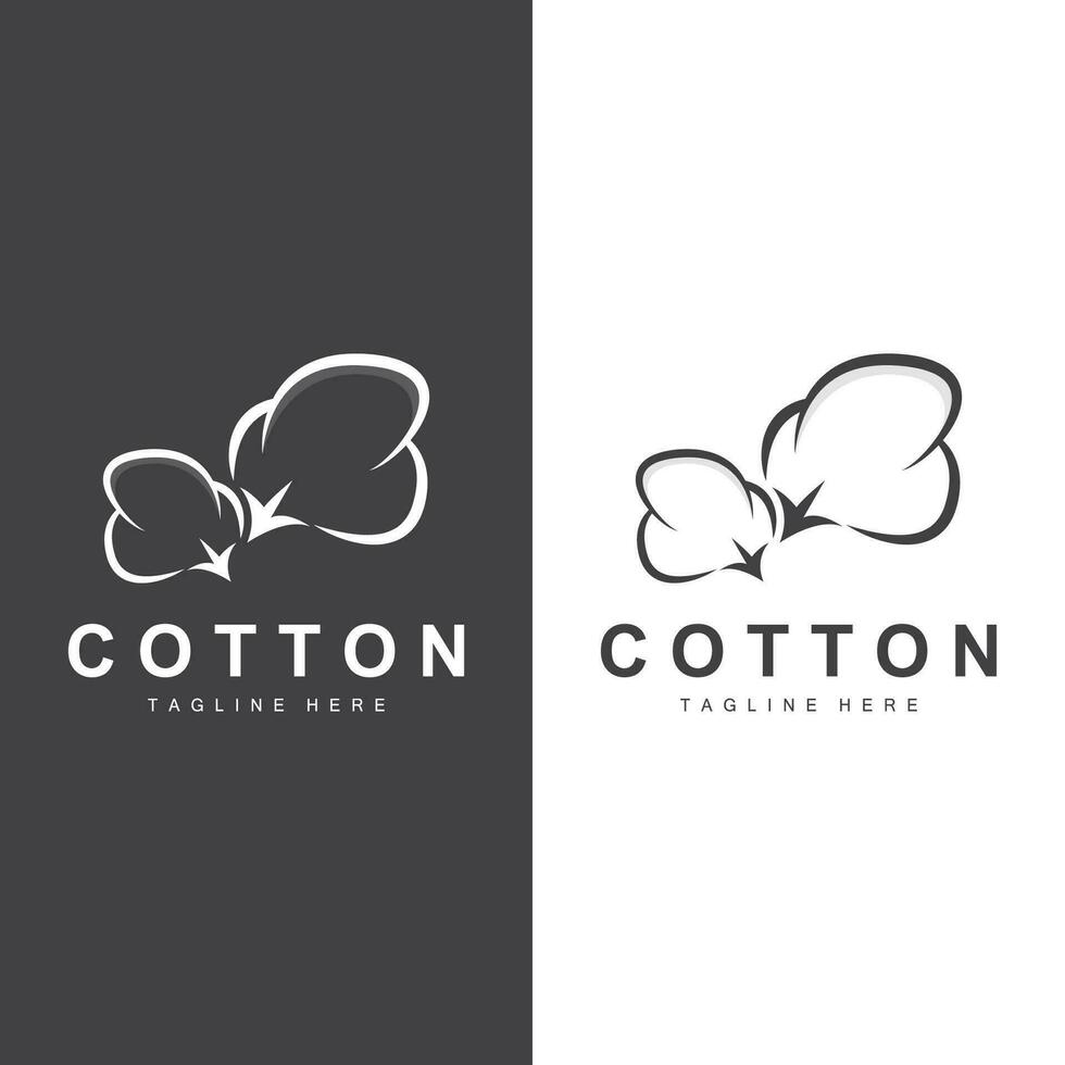 Cotton Logo Plant Design Vector Templet Symbol