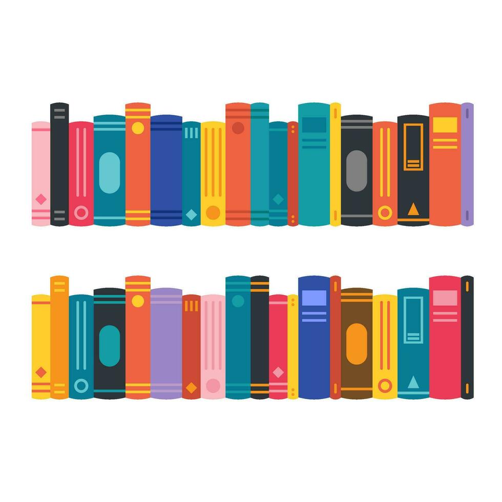 Stack of books flat illustration vector