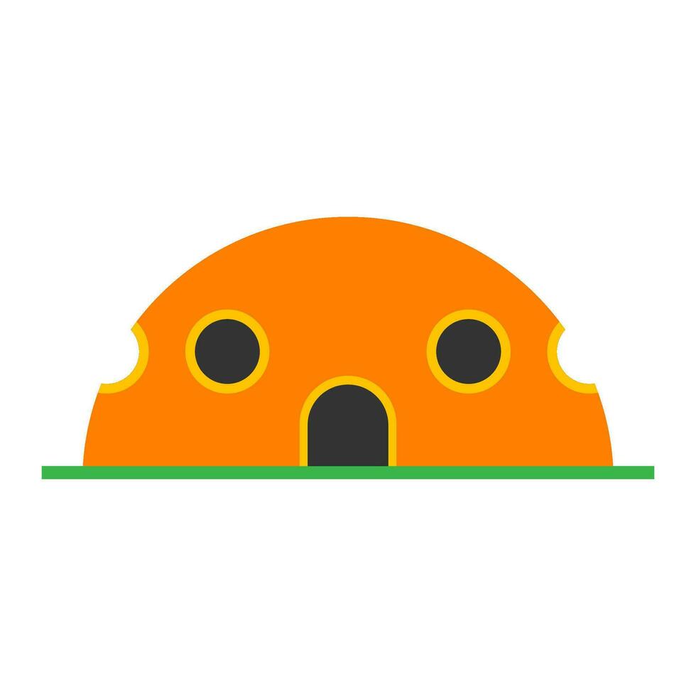 Flat illustration of childrens playground vector