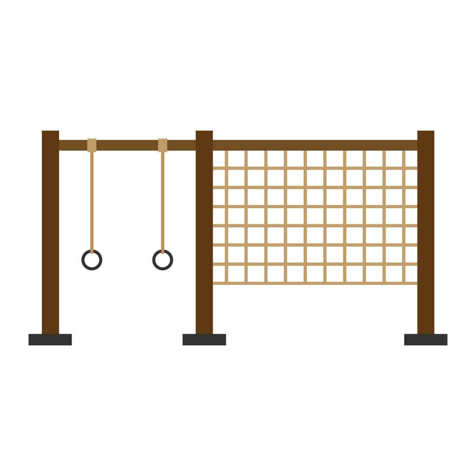 Flat illustration of childrens playground vector