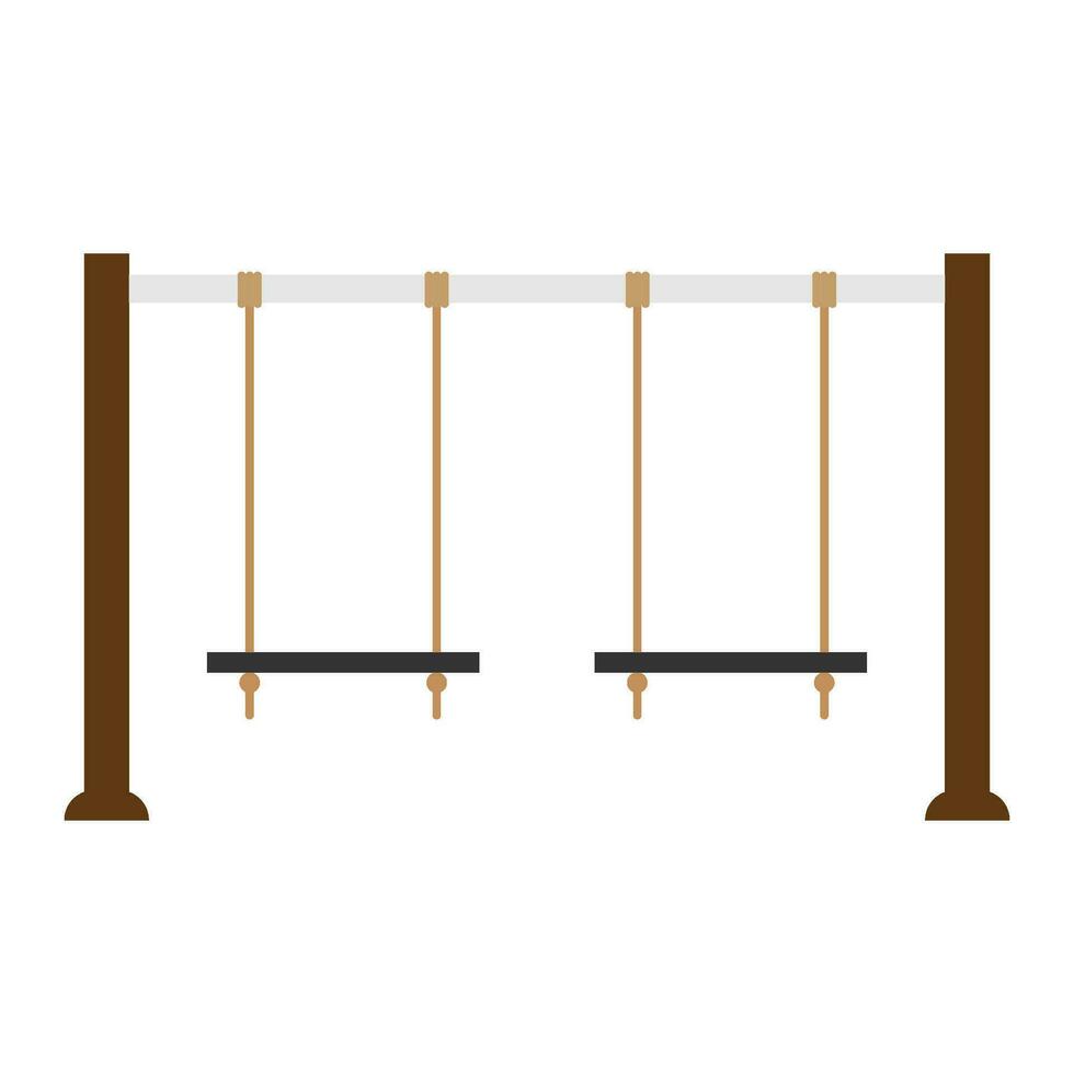 Flat illustration of childrens playground vector