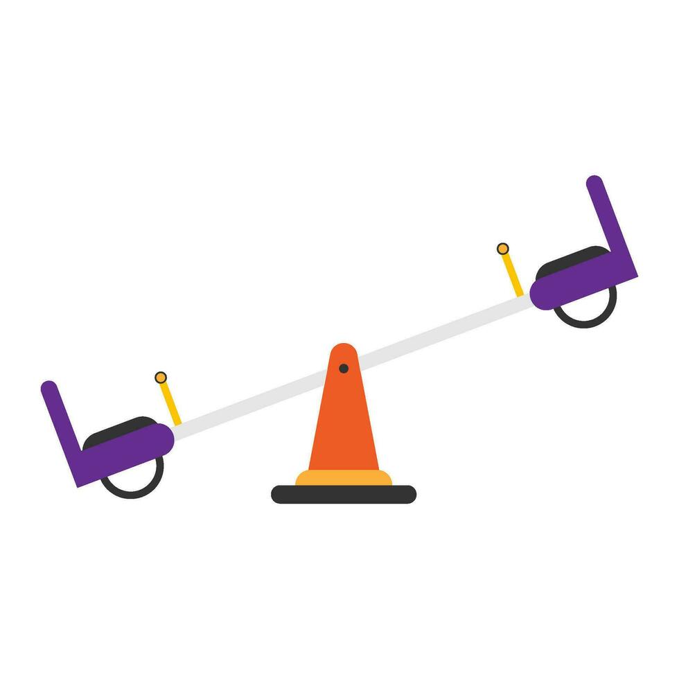 Flat illustration of childrens playground vector