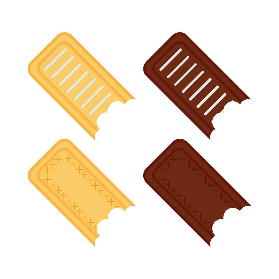 galleta galletas dulce plano ilustración vector