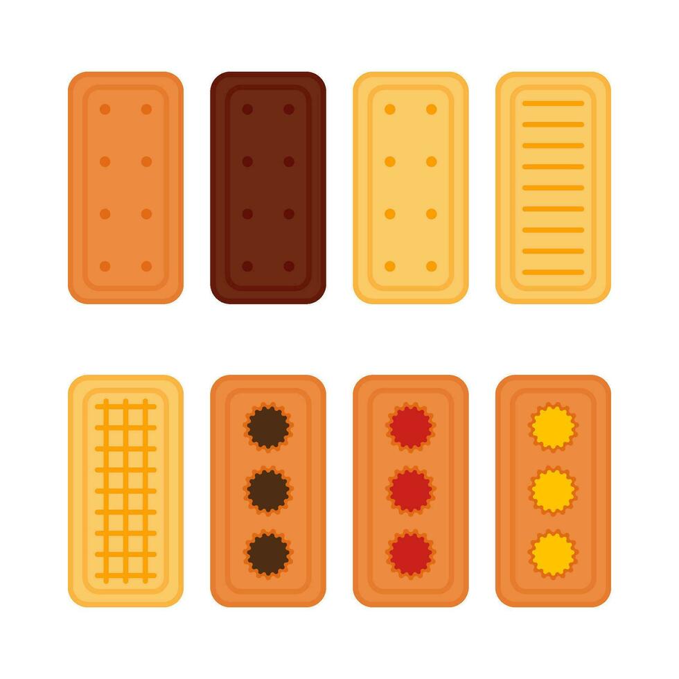 Biscuit Cookies Sweet Flat Illustration vector